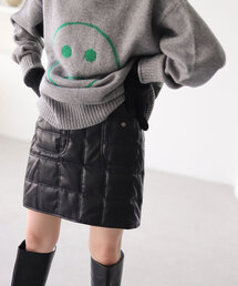 SLOBE citron. | SLOBE citron.フェイクレザーキルティングミニスカート(スカート)