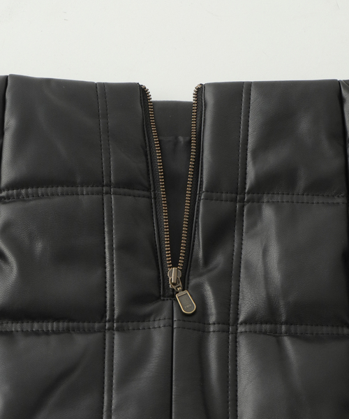 SLOBE citron.（スローブシトロン）の「SLOBE citron.フェイクレザーキルティングミニスカート（スカート・レディース・ブラック・FREE）」の17枚目の写真