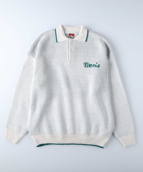 BEN DAVIS(ベンデイビス)の「【BEN DAVIS】レタードニットポロ(ニット/セーター・メンズ・ブルー/ホワイト/グリーン/ブラック・XL/S/L/M)」の2枚目の写真