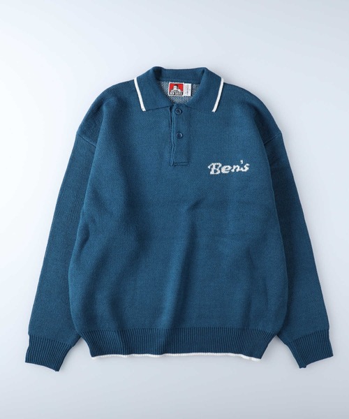 BEN DAVIS(ベンデイビス)の「【BEN DAVIS】レタードニットポロ(ニット/セーター・メンズ・ブルー/ホワイト/グリーン/ブラック・XL/S/L/M)」の4枚目の写真