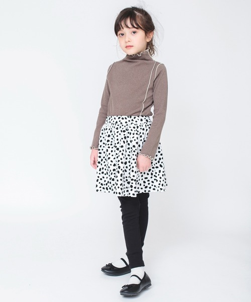 BRANSHES（ブランシェス）の「【もちもちニットソー】配色メロウ長袖Tシャツ ロンT<br>（Tシャツ/カットソー・キッズ・アイボリー/ブラウン/チャコールグレー/ピンク・140/130/100/150/110/120）」の13枚目の写真