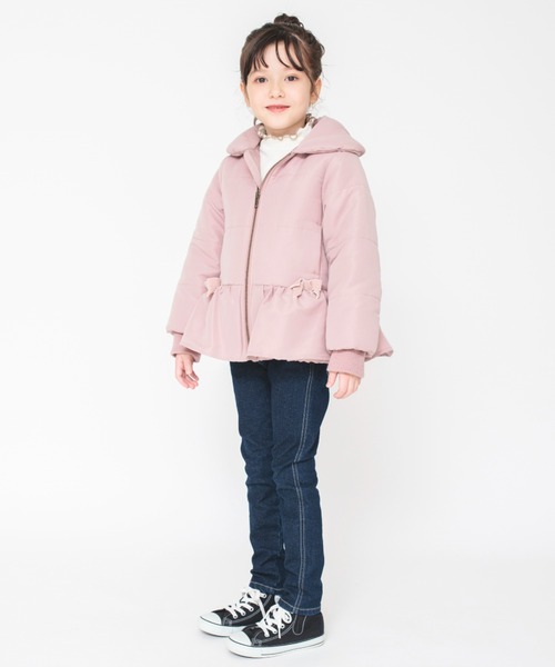 BRANSHES（ブランシェス）の「【もちもちニットソー】配色メロウ長袖Tシャツ ロンT<br>（Tシャツ/カットソー・キッズ・アイボリー/ブラウン/チャコールグレー/ピンク・140/130/100/150/110/120）」の21枚目の写真