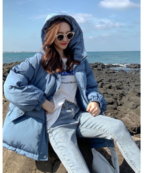 Ritzy（リッツィー）の「エコダウンボリュームジャケット（ダウンジャケット/コート・レディース・パープル/ブルー/ブラック/ホワイト・M/L/XL）」の4枚目の写真