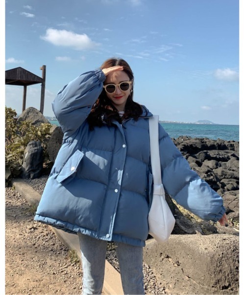 Ritzy（リッツィー）の「エコダウンボリュームジャケット（ダウンジャケット/コート・レディース・パープル/ブルー/ブラック/ホワイト・M/L/XL）」の8枚目の写真