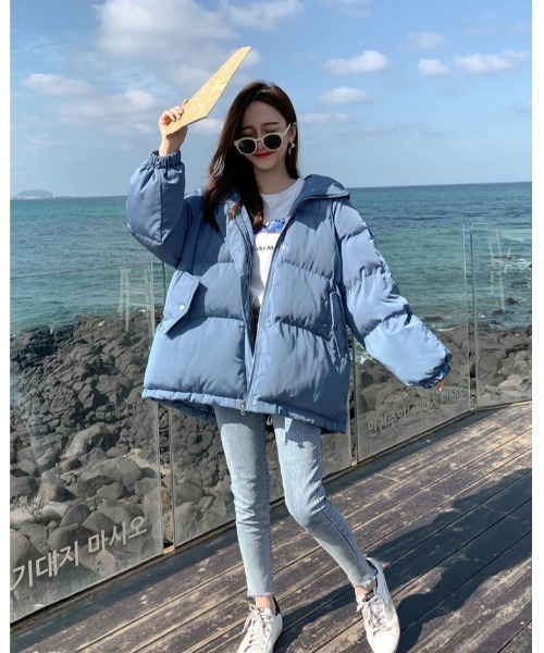 Ritzy（リッツィー）の「エコダウンボリュームジャケット（ダウンジャケット/コート・レディース・パープル/ブルー/ブラック/ホワイト・M/L/XL）」の13枚目の写真