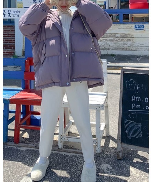 Ritzy（リッツィー）の「エコダウンボリュームジャケット（ダウンジャケット/コート・レディース・パープル/ブルー/ブラック/ホワイト・M/L/XL）」の14枚目の写真