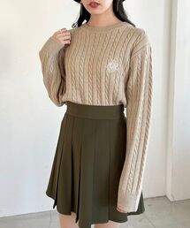 MAJESTIC LEGON | ポイントロゴミニケーブルニット(ニット/セーター)