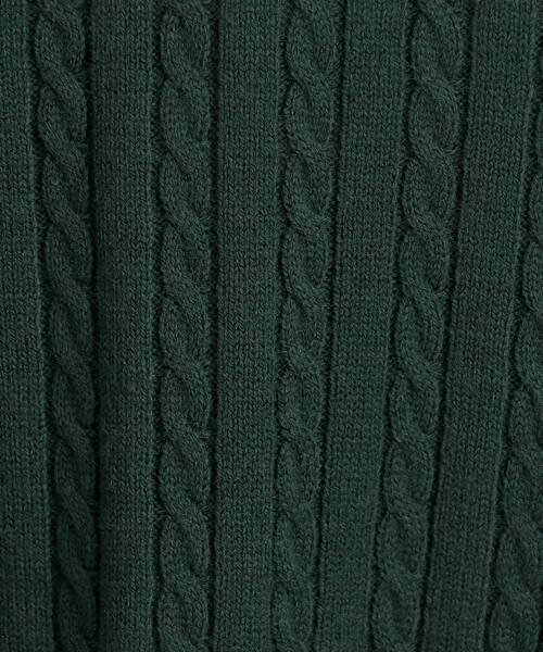 MAJESTIC LEGON（マジェスティックレゴン）の「ポイントロゴミニケーブルニット（ニット/セーター・レディース・ベージュ/グリーン/アイボリー・MEDIUM）」の22枚目の写真