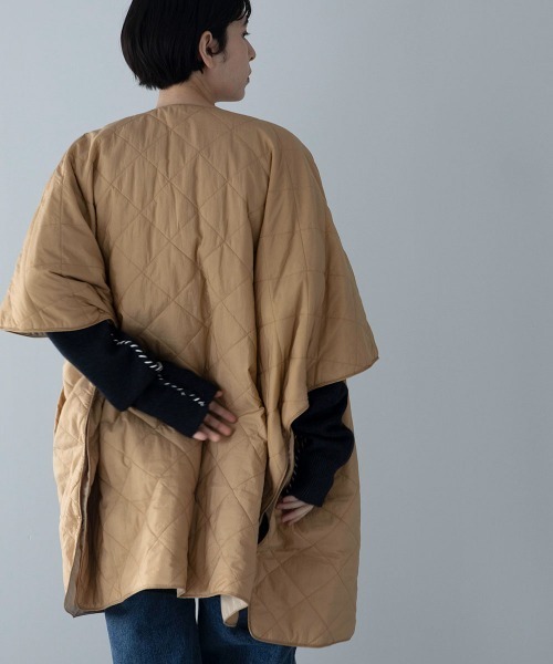 marjour（マージュール）の「PADDING PONCHO（その他アウター・レディース・テラコッタ/ホワイト系/ベージュ・M）」の13枚目の写真