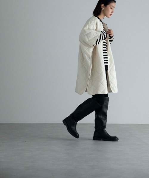 marjour（マージュール）の「PADDING PONCHO（その他アウター・レディース・テラコッタ/ホワイト系/ベージュ・M）」の19枚目の写真