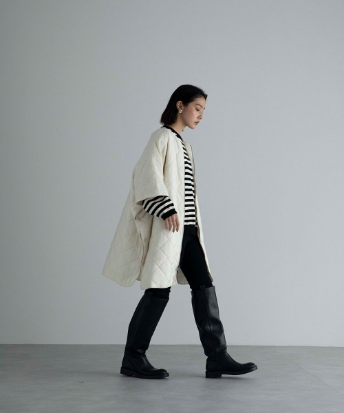 marjour（マージュール）の「PADDING PONCHO（その他アウター・レディース・テラコッタ/ホワイト系/ベージュ・M）」の10枚目の写真