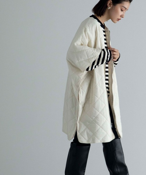 marjour（マージュール）の「PADDING PONCHO（その他アウター・レディース・テラコッタ/ホワイト系/ベージュ・M）」の8枚目の写真