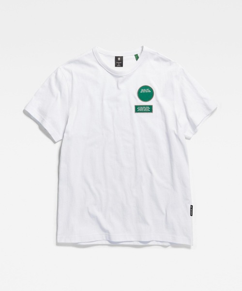 G-STAR(ジースター)の「BADGES T-SHIRT/ロゴT/ワッペン(Tシャツ/カットソー・メンズ・ダークブラック/ホワイト・MEDIUM/SMALL/LARGE/X-LARGE/X-SMALL)」の6枚目の写真
