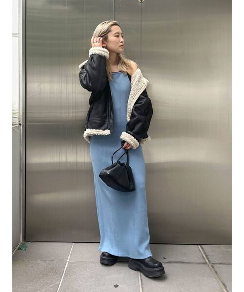 Ungrid（アングリッド）の「フェイクムートンボアブルゾン（ブルゾン・レディース・ブラック/ダークブラウン・SMALL/MEDIUM）」の10枚目の写真