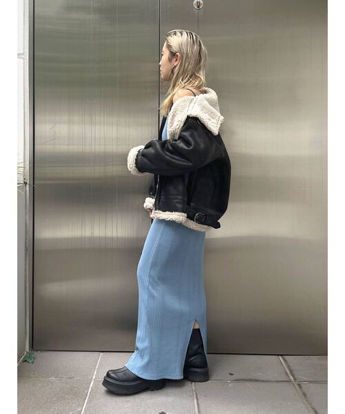 Ungrid（アングリッド）の「フェイクムートンボアブルゾン（ブルゾン・レディース・ブラック/ダークブラウン・SMALL/MEDIUM）」の20枚目の写真