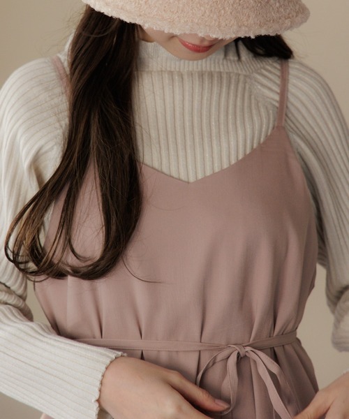 flower（フラワー）の「スパークルリブニット2（ニット/セーター・レディース・アイボリー/グリーン/ピンク・FREE）」の7枚目の写真