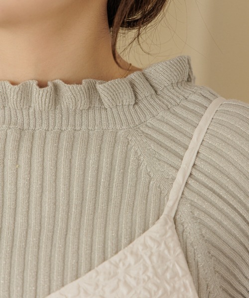 flower（フラワー）の「スパークルリブニット2（ニット/セーター・レディース・アイボリー/グリーン/ピンク・FREE）」の13枚目の写真