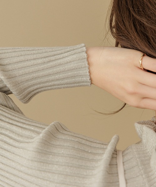 flower（フラワー）の「スパークルリブニット2（ニット/セーター・レディース・アイボリー/グリーン/ピンク・FREE）」の20枚目の写真