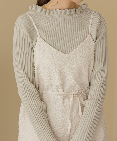 flower（フラワー）の「スパークルリブニット2（ニット/セーター・レディース・アイボリー/グリーン/ピンク・FREE）」の19枚目の写真