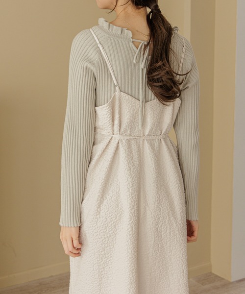 flower（フラワー）の「スパークルリブニット2（ニット/セーター・レディース・アイボリー/グリーン/ピンク・FREE）」の6枚目の写真