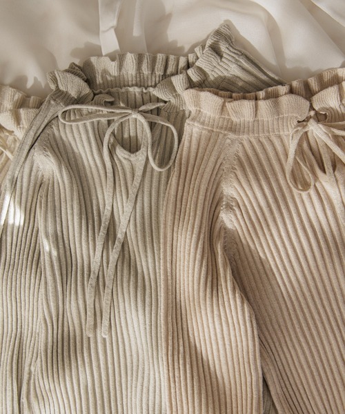 flower（フラワー）の「スパークルリブニット2（ニット/セーター・レディース・アイボリー/グリーン/ピンク・FREE）」の9枚目の写真