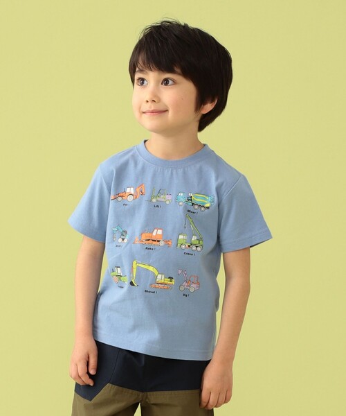 BEAMS mini（ビームスミニ）の「BEAMS mini / ワーキングカー Tシャツ 23SS（90～130cm）（Tシャツ/カットソー・キッズ・その他/オフホワイト/ブルー・130/110/120/90/100）」の21枚目の写真