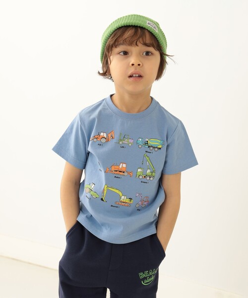 BEAMS mini（ビームスミニ）の「BEAMS mini / ワーキングカー Tシャツ 23SS（90～130cm）（Tシャツ/カットソー・キッズ・その他/オフホワイト/ブルー・130/110/120/90/100）」の20枚目の写真