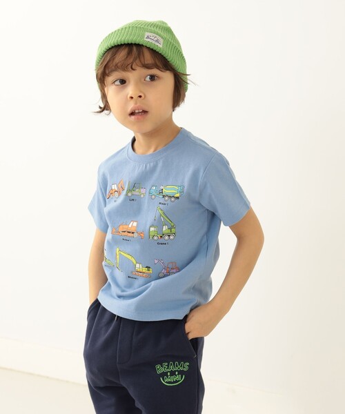 BEAMS mini（ビームスミニ）の「BEAMS mini / ワーキングカー Tシャツ 23SS（90～130cm）（Tシャツ/カットソー・キッズ・その他/オフホワイト/ブルー・130/110/120/90/100）」の19枚目の写真