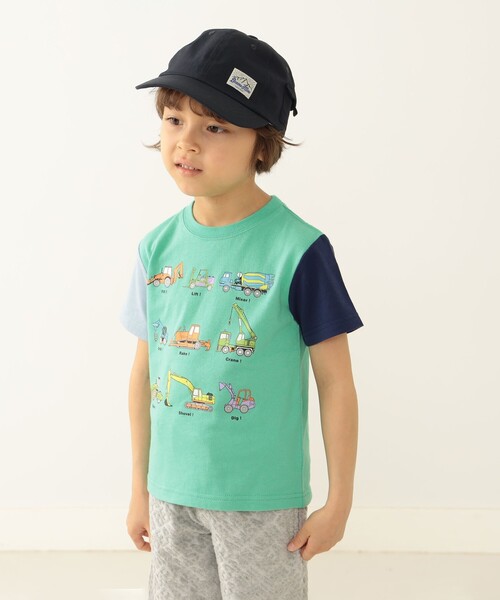 BEAMS mini（ビームスミニ）の「BEAMS mini / ワーキングカー Tシャツ 23SS（90～130cm）（Tシャツ/カットソー・キッズ・その他/オフホワイト/ブルー・130/110/120/90/100）」の17枚目の写真