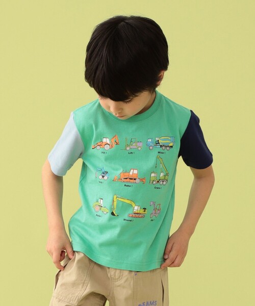 BEAMS mini（ビームスミニ）の「BEAMS mini / ワーキングカー Tシャツ 23SS（90～130cm）（Tシャツ/カットソー・キッズ・その他/オフホワイト/ブルー・130/110/120/90/100）」の15枚目の写真