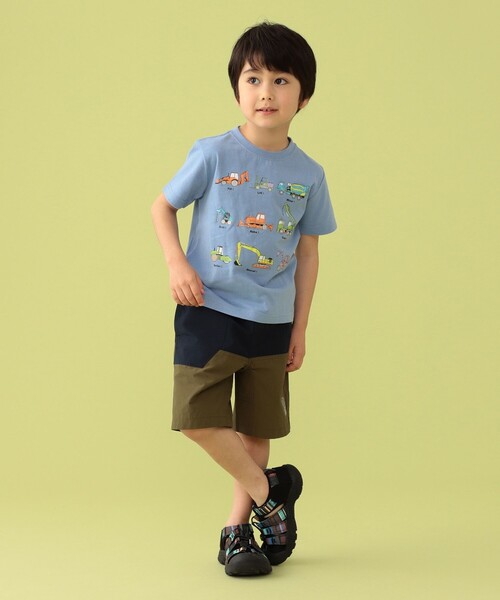 BEAMS mini（ビームスミニ）の「BEAMS mini / ワーキングカー Tシャツ 23SS（90～130cm）（Tシャツ/カットソー・キッズ・その他/オフホワイト/ブルー・130/110/120/90/100）」の13枚目の写真