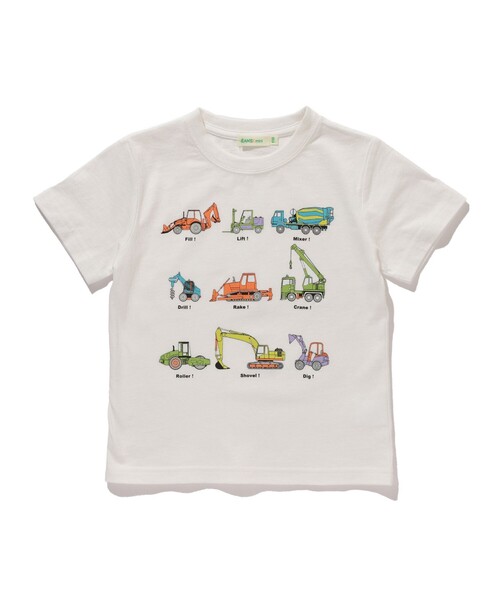 BEAMS mini（ビームスミニ）の「BEAMS mini / ワーキングカー Tシャツ 23SS（90～130cm）（Tシャツ/カットソー・キッズ・その他/オフホワイト/ブルー・130/110/120/90/100）」の9枚目の写真