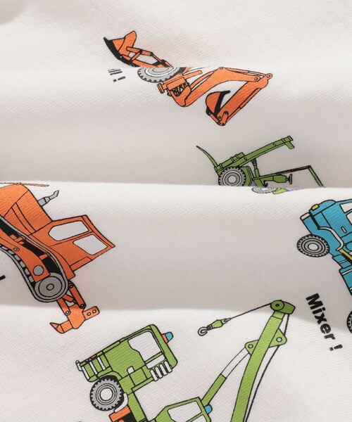 BEAMS mini（ビームスミニ）の「BEAMS mini / ワーキングカー Tシャツ 23SS（90～130cm）（Tシャツ/カットソー・キッズ・その他/オフホワイト/ブルー・130/110/120/90/100）」の8枚目の写真