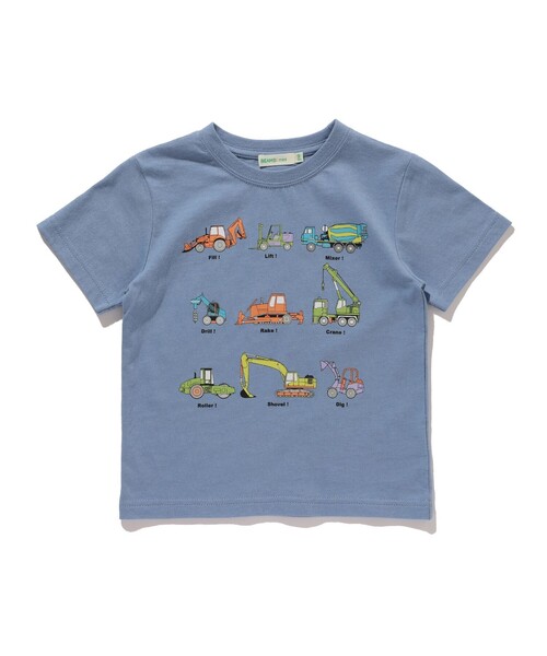 BEAMS mini（ビームスミニ）の「BEAMS mini / ワーキングカー Tシャツ 23SS（90～130cm）（Tシャツ/カットソー・キッズ・その他/オフホワイト/ブルー・130/110/120/90/100）」の7枚目の写真