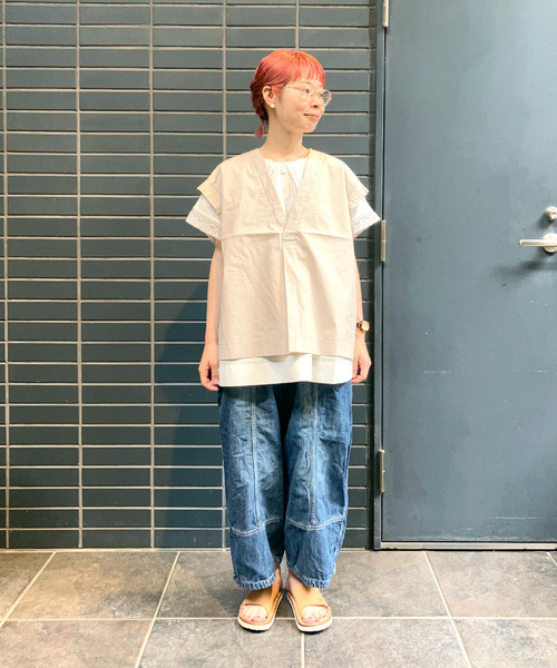 prit（プリット）の「[ prit ] Vネックオーバーベスト（ベスト・レディース・グレー/ブラック/カーキ・FREE）」の19枚目の写真