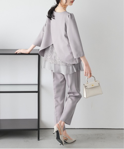 La-gemme（ラジェム）の「バックレースセットアップ（セットアップ・レディース・グレー系その他/グレイッシュベージュ/ブラック/ネイビー・M/L）」の13枚目の写真