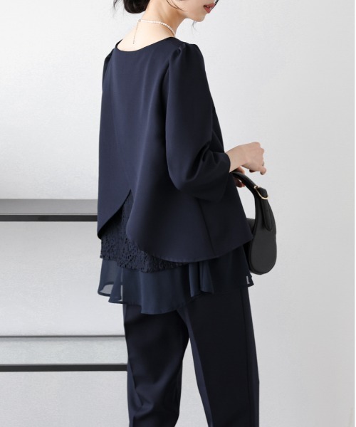 La-gemme（ラジェム）の「バックレースセットアップ（セットアップ・レディース・グレー系その他/グレイッシュベージュ/ブラック/ネイビー・M/L）」の18枚目の写真