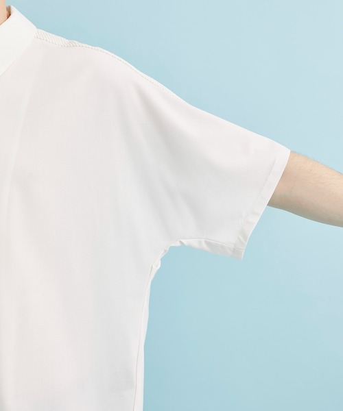 CITY TOKYO（シティトウキョウ）の「バックチェッカーショートスリーブシャツ（シャツ/ブラウス・メンズ・ダークグレー/ホワイト/ブラック・1/2）」の5枚目の写真