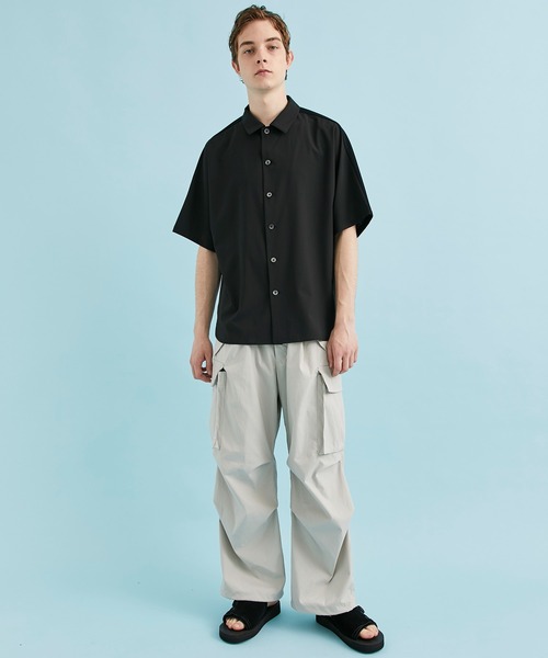 CITY TOKYO（シティトウキョウ）の「バックチェッカーショートスリーブシャツ（シャツ/ブラウス・メンズ・ダークグレー/ホワイト/ブラック・1/2）」の20枚目の写真