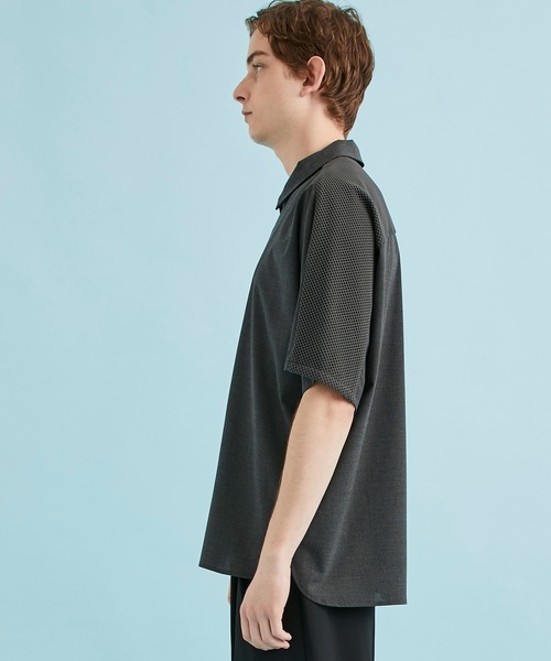 CITY TOKYO（シティトウキョウ）の「バックチェッカーショートスリーブシャツ（シャツ/ブラウス・メンズ・ダークグレー/ホワイト/ブラック・1/2）」の22枚目の写真