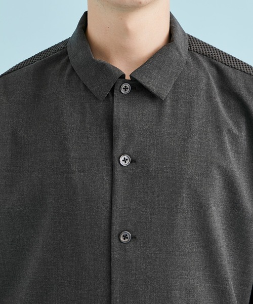 CITY TOKYO（シティトウキョウ）の「バックチェッカーショートスリーブシャツ（シャツ/ブラウス・メンズ・ダークグレー/ホワイト/ブラック・1/2）」の8枚目の写真