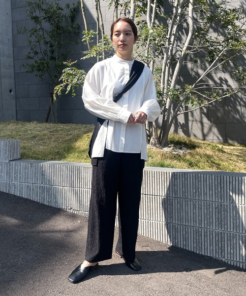 select MOCA（セレクトモカ）の「楊柳プリーツワイドカーゴパンツ（カーゴパンツ・レディース・ブラック/ライトオリーブ・FREE）」の16枚目の写真