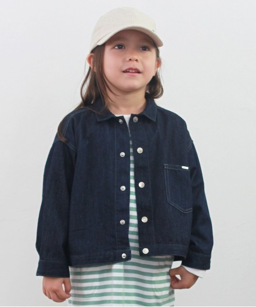 FITH(フィス)の「デニム ワイド ジャケット(その他アウター・キッズ・ネイビー・130/140)」の1枚目の写真