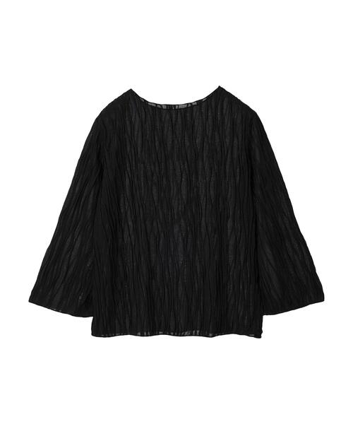 Green　Parks（グリーンパークス）の「ウエーブシアープルオーバー（Tシャツ/カットソー・レディース・グリーン/ベージュ/オフホワイト/ブラック・FREE）」の20枚目の写真