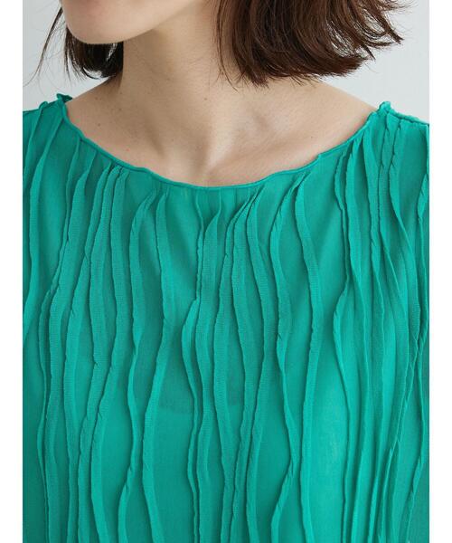 Green　Parks（グリーンパークス）の「ウエーブシアープルオーバー（Tシャツ/カットソー・レディース・グリーン/ベージュ/オフホワイト/ブラック・FREE）」の15枚目の写真