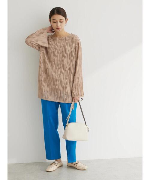 Green　Parks（グリーンパークス）の「ウエーブシアープルオーバー（Tシャツ/カットソー・レディース・グリーン/ベージュ/オフホワイト/ブラック・FREE）」の18枚目の写真