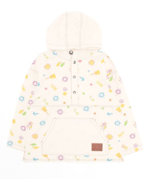 チャイハネ(チャイハネ)の「【チャイハネ】Amina×grn×POP FIRE デニーポMEN'Sフードトップス(パーカー・メンズ・ホワイト/インディゴブルー・FREE)」の3枚目の写真