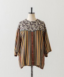 ear PAPILLONNER | 【SUM1 STYLE(スミスタイル)】ペイズリー切り替えプルオーバー(Tシャツ/カットソー)