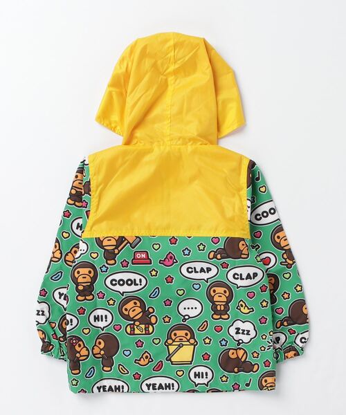 A BATHING APE(アベイシングエイプ)の「BABY MILO SPEECH BALLOON COLOR BLOCK HOODIE JACKET K(マウンテンパーカー・キッズ・サックスブルー/イエロー・140/130/110/100/120/90)」の4枚目の写真