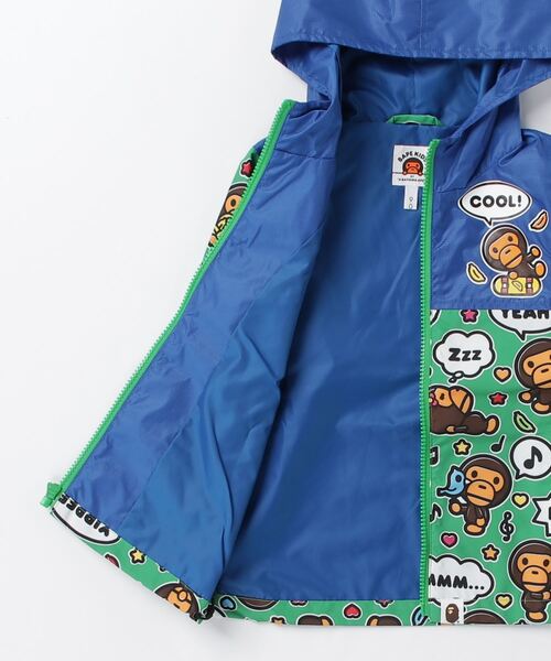 A BATHING APE(アベイシングエイプ)の「BABY MILO SPEECH BALLOON COLOR BLOCK HOODIE JACKET K(マウンテンパーカー・キッズ・サックスブルー/イエロー・140/130/110/100/120/90)」の3枚目の写真